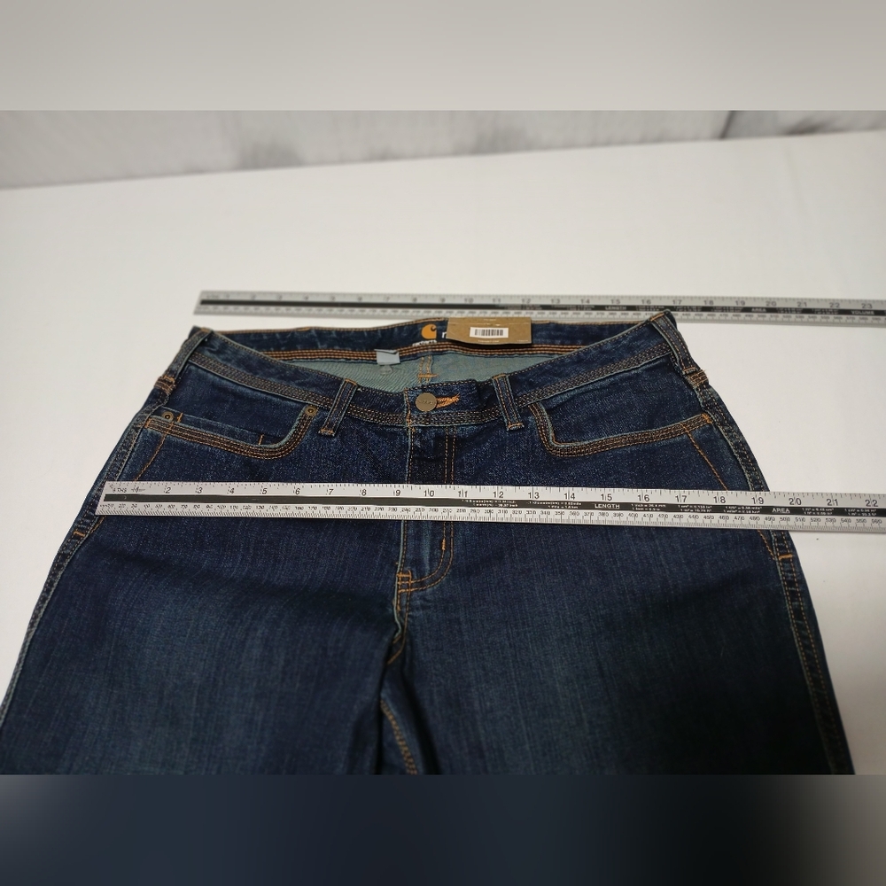 Carhartt Ladies Relaxed Fit Boot Cut Jasper Jeans NWT (RARE) 12 Tall - Picture 7 of 12